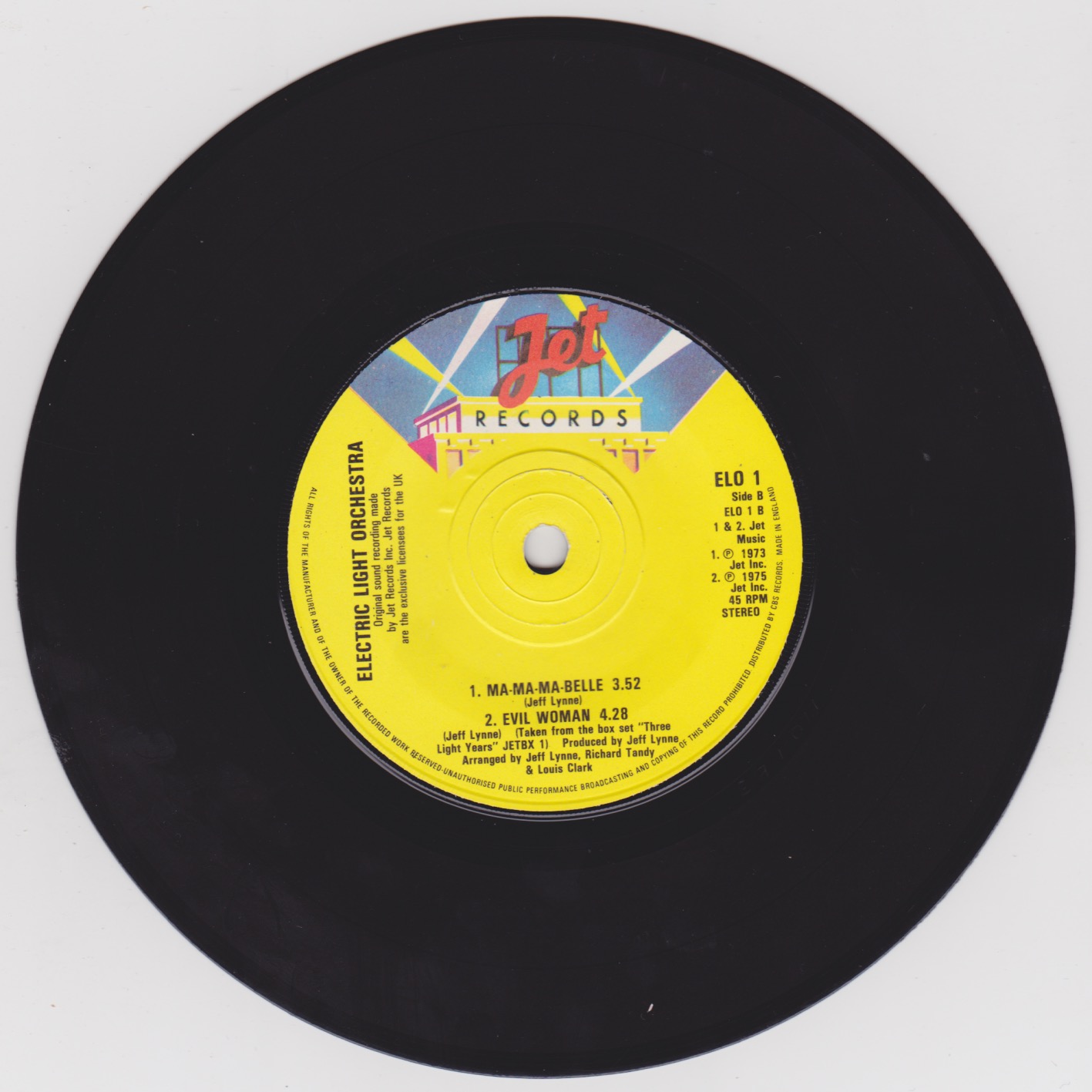 Electric Light Orchestra Cant Get It Out Of My Head 7 Inch